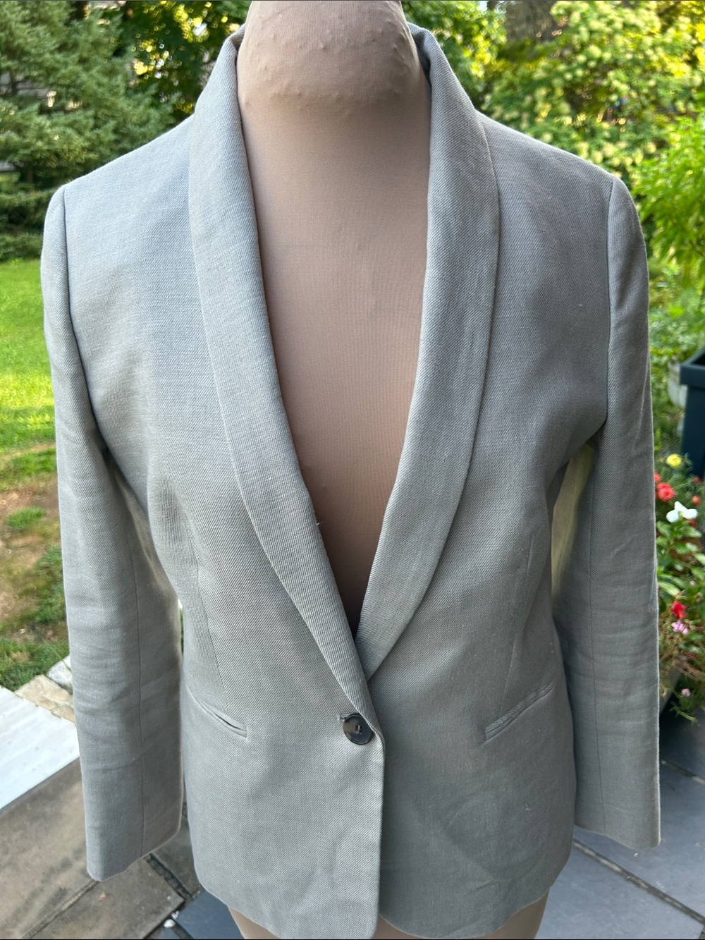 J. Crew Light Gray Shawl Collar Blazer Size 6